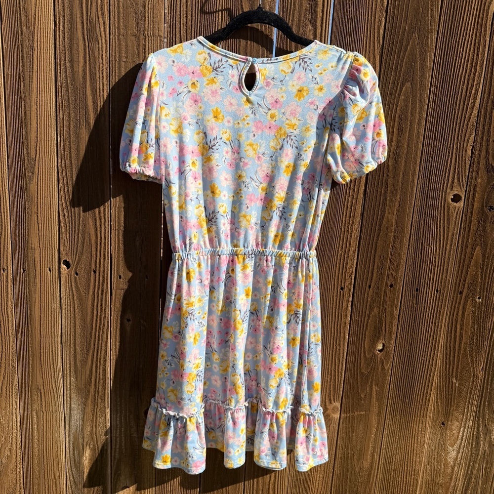 BCBG Girls Floral Puff-Sleeve Dress – Size L (14/16) - Picture 2 of 6